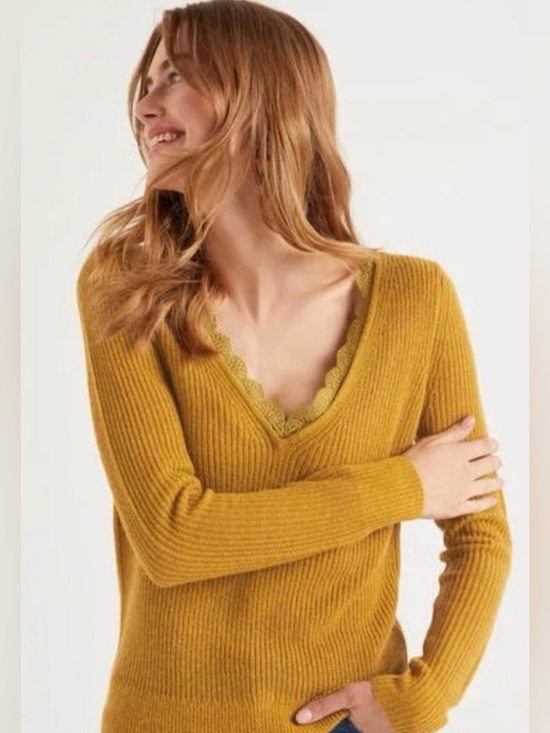 Boden Sweaters - Boden Kelsey Fair Isle Trumpet V-neck Lace Trim
Sweater Size US 6